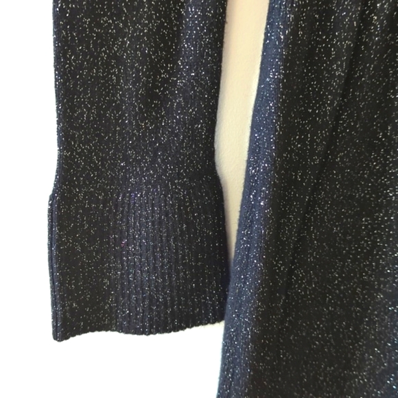 Black with silver thread knit long sleeve party dress! - Picture 8 of 10